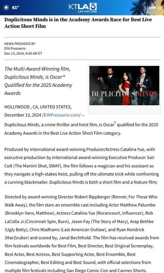 Duplicitous Minds KTLA